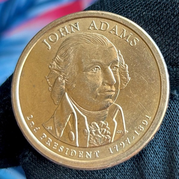 2007-P John Adams Lady Liberty Presidential Gold Dollar Coin EF Inscription - Picture 3 of 6